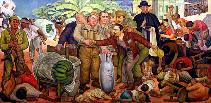 Gloriosa victoria, mural de Diego Rivera, representando el Golpe de Estado de 1954 en Guatemala